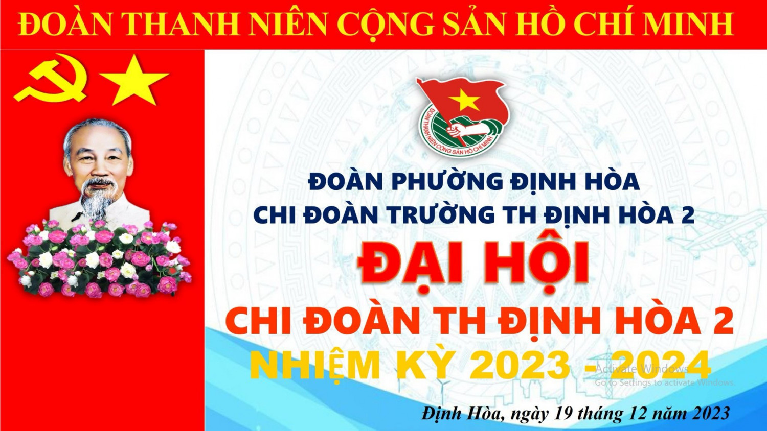 Trường Tiểu học Định Hoà 2 tổ chức Đại hội Chi đoàn nhiệm kì 2023-2024